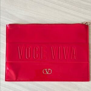 Valentino beauty Red Cosmetic/travel clutch